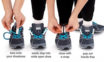 zubits® - Magnetische Schuhbinder/Magnetverschlüsse für Schuhe - Größe #1 Kinder und Senioren in grau - 2
