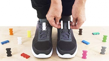 zubits® - Magnetische Schuhbinder/Magnetverschlüsse für Schuhe - Größe #1 Kinder und Senioren in grau - 8